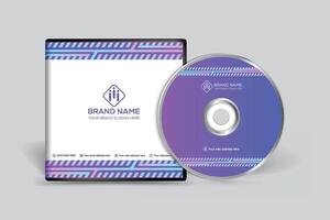 Clean minimal CD cover template vector