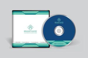 CD cover design with blue color vector