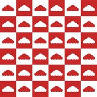 Red cloud. cloud pattern. cloud pattern background. cloud background. Seamless pattern. for backdrop, decoration, Gift wrapping vector