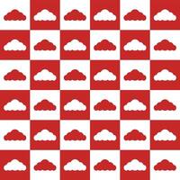 Red cloud. cloud pattern. cloud pattern background. cloud background. Seamless pattern. for backdrop, decoration, Gift wrapping vector