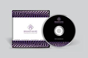 black color CD cover design vector