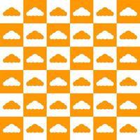 Orange cloud. cloud pattern. cloud pattern background. cloud background. Seamless pattern. for backdrop, decoration, Gift wrapping vector