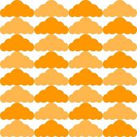 Orange cloud. cloud pattern. cloud pattern background. cloud background. Seamless pattern. for backdrop, decoration, Gift wrapping vector