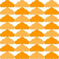 Orange cloud. cloud pattern. cloud pattern background. cloud background. Seamless pattern. for backdrop, decoration, Gift wrapping vector