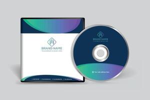 Elegant shape CD cover template vector