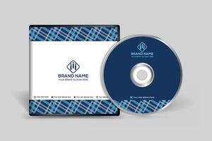 CD cover design with blue color vector