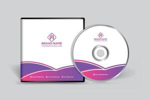 Gradient abstract CD cover template vector