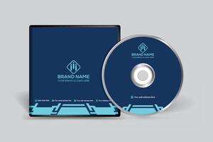 CD cover design with blue color vector