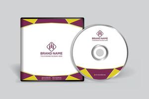 Elegant minimal CD cover template vector
