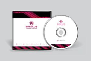 Clean professional CD cover template vector