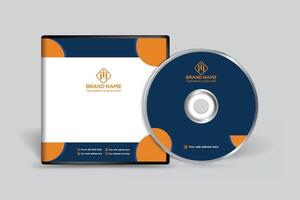 Orange shape visit card design vector