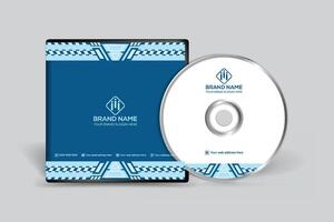 CD cover design with blue color vector