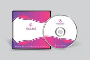 Gradient abstract CD cover template vector