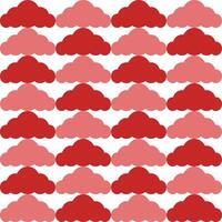 Red cloud. cloud pattern. cloud pattern background. cloud background. Seamless pattern. for backdrop, decoration, Gift wrapping vector