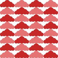 Red cloud. cloud pattern. cloud pattern background. cloud background. Seamless pattern. for backdrop, decoration, Gift wrapping vector