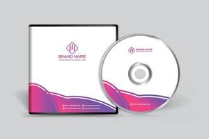 Gradient abstract CD cover template vector