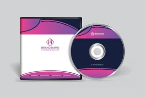 Gradient abstract CD cover template vector