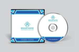 Company CD cover design and blue color vector