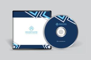 empresa discos compactos cubrir diseño y azul color vector