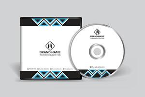 black color CD cover design vector