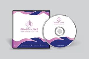 Clean minimal CD cover template vector