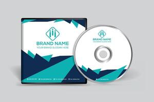 Clean minimal CD cover template vector