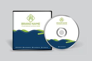 Company CD cover vector design blue color