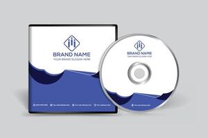 Company CD cover vector design blue color