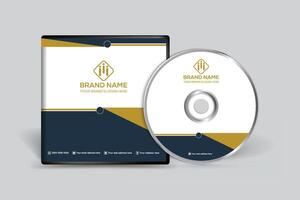 Corporate  green color CD cover design vector