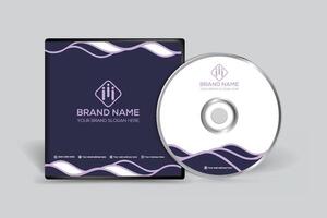 Clean minimal CD cover template vector