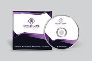 black color CD cover design vector