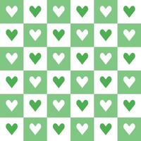 Light green heart pattern. Heart vector pattern. Heart pattern.  Seamless geometric pattern for clothing, wrapping paper, backdrop, background, gift card, decorating.