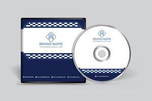 Company CD cover design and blue color vector