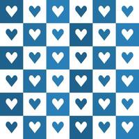 Navy blue heart pattern. Heart vector pattern. Heart pattern.  Seamless geometric pattern for clothing, wrapping paper, backdrop, background, gift card, decorating.
