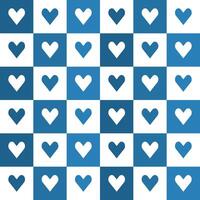 Navy blue heart pattern. Heart vector pattern. Heart pattern.  Seamless geometric pattern for clothing, wrapping paper, backdrop, background, gift card, decorating.