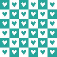 Green heart pattern. Heart vector pattern. Heart pattern.  Seamless geometric pattern for clothing, wrapping paper, backdrop, background, gift card, decorating.