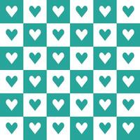 Green heart pattern. Heart vector pattern. Heart pattern.  Seamless geometric pattern for clothing, wrapping paper, backdrop, background, gift card, decorating.