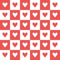 Red heart pattern. Heart vector pattern. Heart pattern.  Seamless geometric pattern for clothing, wrapping paper, backdrop, background, gift card, decorating.
