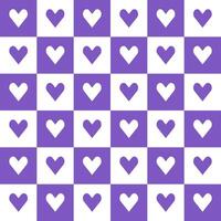 Purple heart pattern. Heart vector pattern. Heart pattern.  Seamless geometric pattern for clothing, wrapping paper, backdrop, background, gift card, decorating.