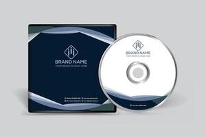 Company CD cover design and blue color vector