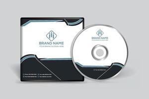 black  color CD cover design vector