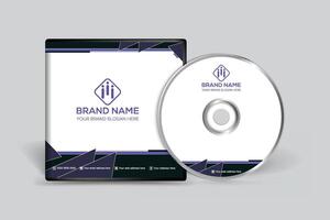 Clean minimal CD cover template vector