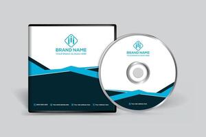 Company CD cover design and blue color vector
