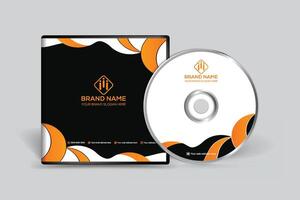 Clean professional CD cover template vector