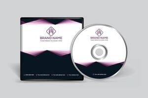 Elegant shape CD cover template vector