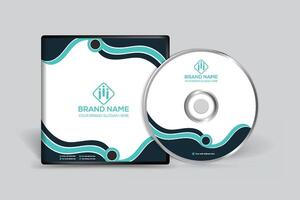 Company CD cover design and blue color vector