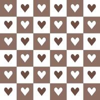 Brown heart pattern. Heart vector pattern. Heart pattern.  Seamless geometric pattern for clothing, wrapping paper, backdrop, background, gift card, decorating.