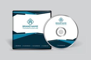 Company CD cover design and blue color vector