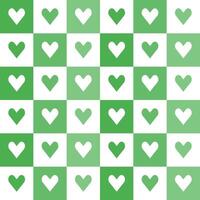 Light green heart pattern. Heart vector pattern. Heart pattern.  Seamless geometric pattern for clothing, wrapping paper, backdrop, background, gift card, decorating.