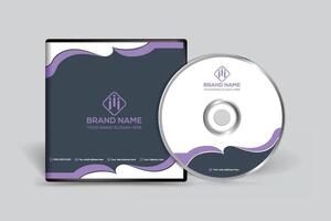 Clean professional CD cover template vector